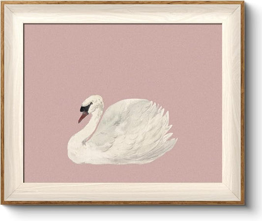 VIYYIEA Framed Wall Art for Living Room, Swan Canvas Prints, Animals Painting by VIYYIEAART