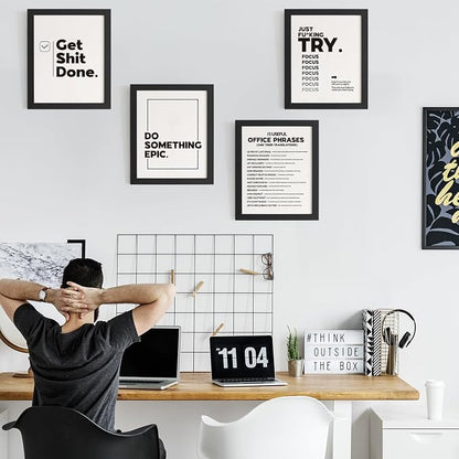 DSHFG Funny Motivational Office Pictures Wall Art Decor Prints Set of 4 - Image 3