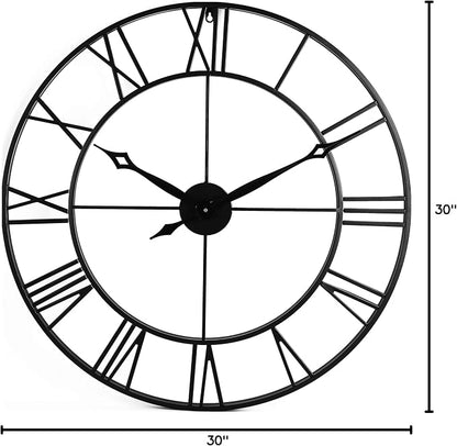 CLXEAST 30 Inch Large Wall Clock Modern, Oversized Roman Numeral Decorative - Image 10