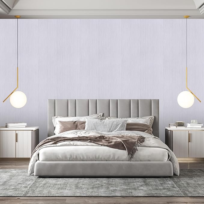 White Grasscloth Wallpaper Peel and Stick Texture Contact Paper 15.7"x120" - Image 5