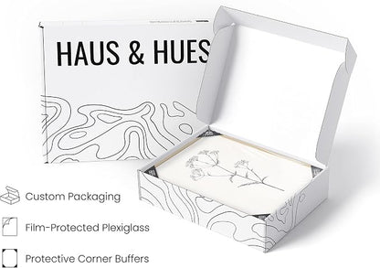 HAUS AND HUES Grey Floral Wall Art - Image 4
