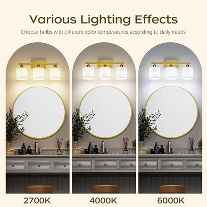 PARTPHONER Bathroom Light Fixtures, Bathroom Lighting Fixtures Over Mirror - Image 6