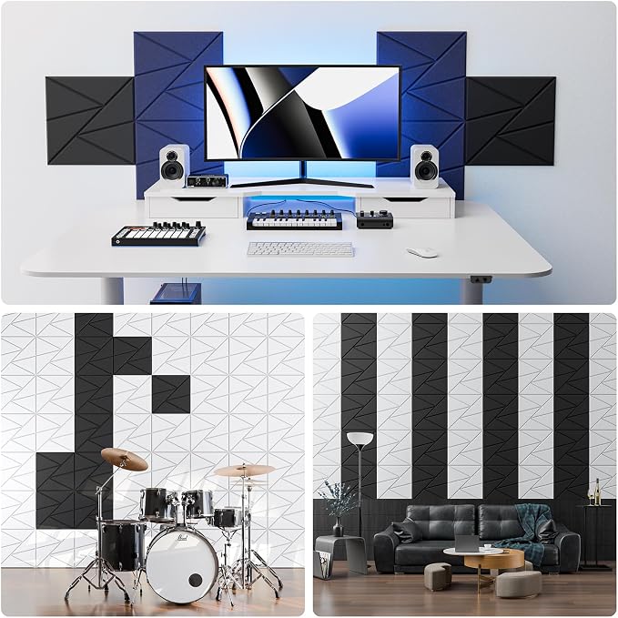 22 Pack Acoustic Panels with Self-Adhesive, Sound Panels High Density, - Image 4