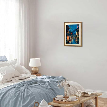 Framed Japanese Wall Art, Asian Tokyo Tea House Canvas Wall Decor Painting - Image 9