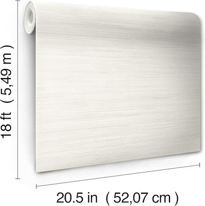 NuWallpaper x Society Social Cream Cashmere Classic Faux Grasscloth Peel and - Image 8