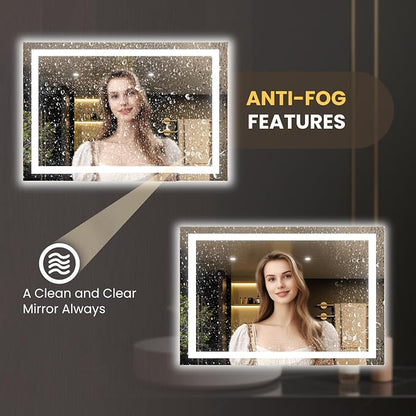 LOAAO 48"x24" LED Bathroom Mirror - Image 4