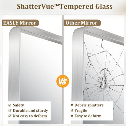30"x 30" Silver Bathroom Mirror - Image 7