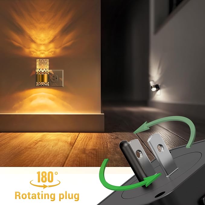 L LOHAS LED Night Light, Modern Night Lights Plug into Wall, Amber-3000K-5000K - Image 5