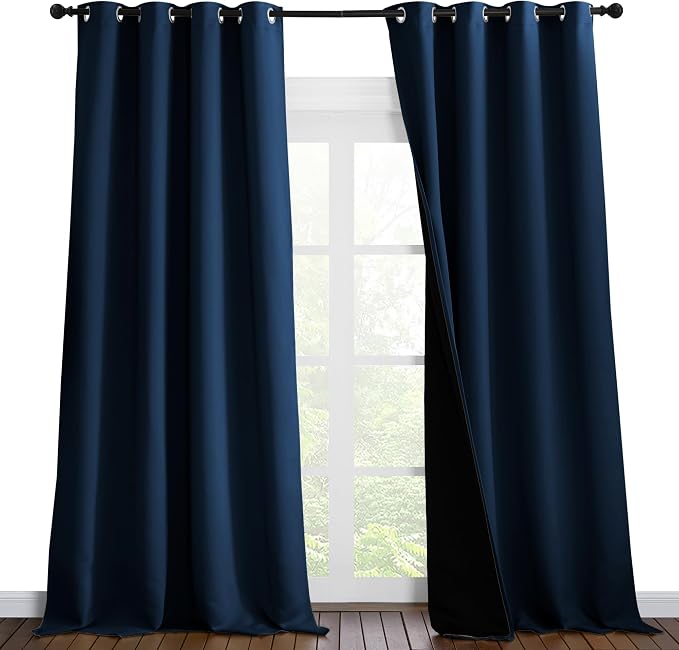 NICETOWN 100% Blackout Blinds, 52 inches x 120 inches, Laundry Room Decor by NICETOWN