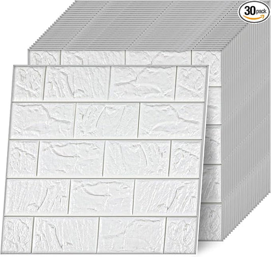 30 Pcs 3D Wall Panels Peel and Stick, Home Decoration by Prasacco