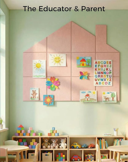 Aothia 12-Pack Felt Bulletin Board Tiles - Image 8