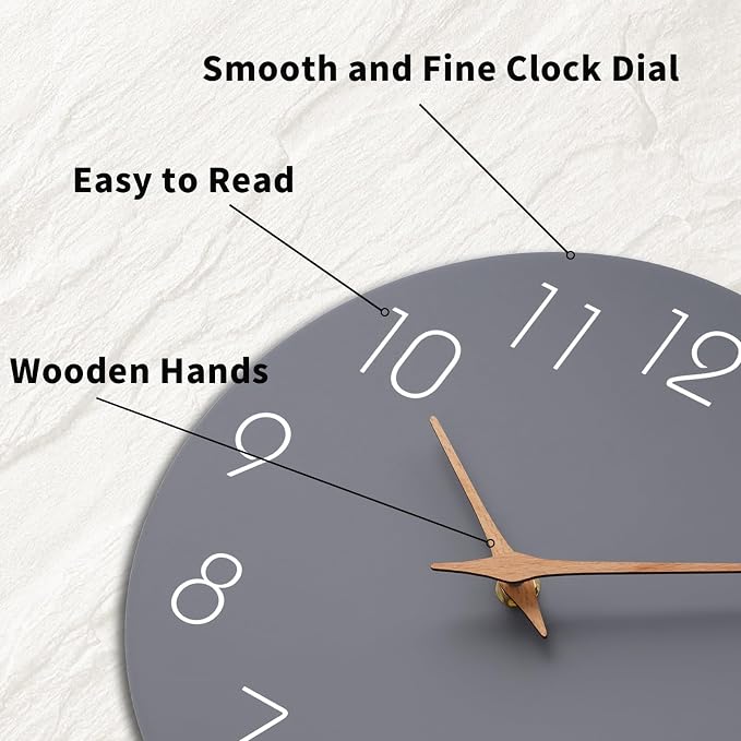 Mosewa Wall Clock Silent Non Ticking Decorative - Image 6