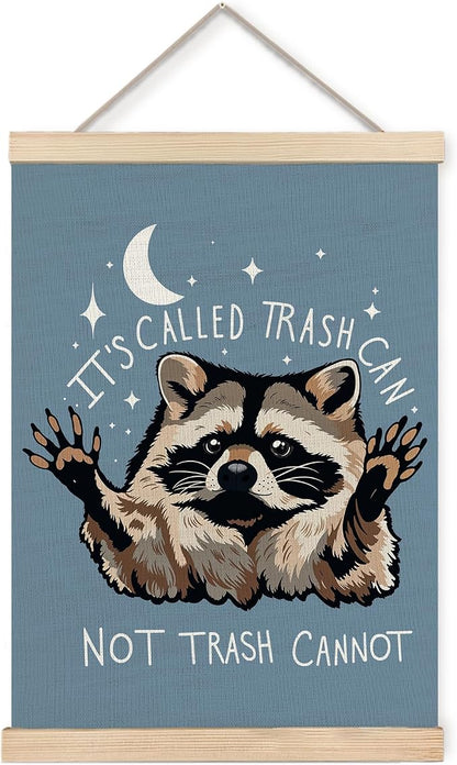 Foritho Funny Motivational Raccoon Meme Poster Wall Art Framed by Unknown