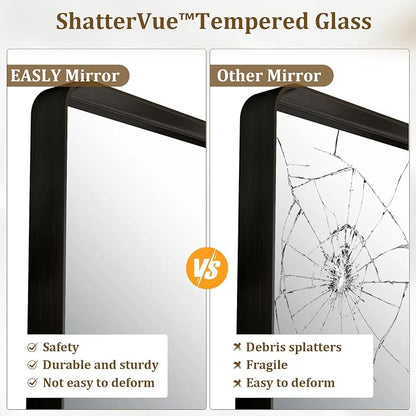 30"x 30" Black Bathroom Mirror - Image 7