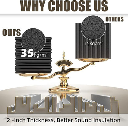 48 Pack Sound Proof Foam Panels, Decorative Soundproof Wall Panels Sound - Image 3