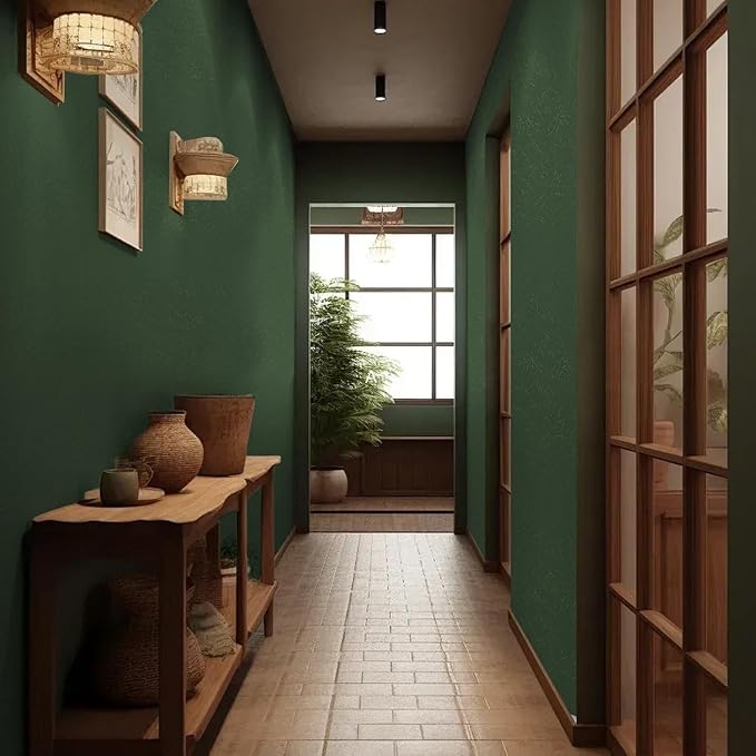Abyssaly Dark Green Peel and Stick Wallpaper Removable Silk Texture Contact - Image 4