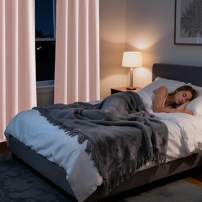 RYB HOME Bedroom Blackout Curtains 72 inches Long, 100% Blackout Thermal - Image 5