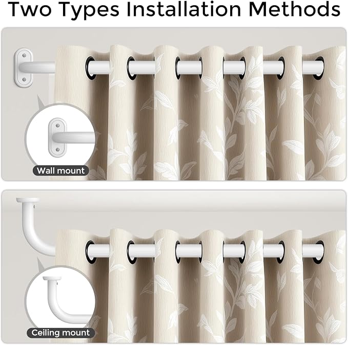 2 Pack Curtain Rods 36-120 Inch, Living Room, Sliding Door - Image 4