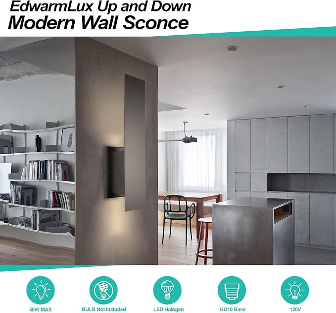 Edwarmlux Indoor Wall Sconces, Modern Wall Lights, Up and Down Wall Mount Light - Image 4
