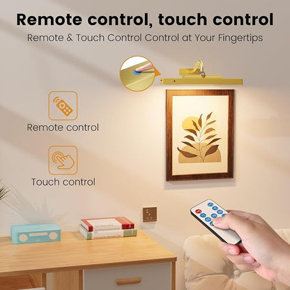 Corless Picture Lights 2 Pack, 4400mAh Battery Operated Wirelesss Wall Lights - Image 5
