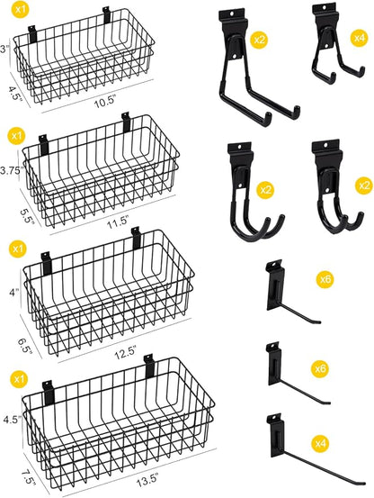 Slatwall Accessories 30 Pcs Slatwall Hook Slat Wall Hanging Hook Garage - Image 2