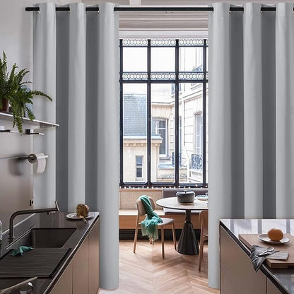 RYB HOME Grey Blackout Curtains - Image 2