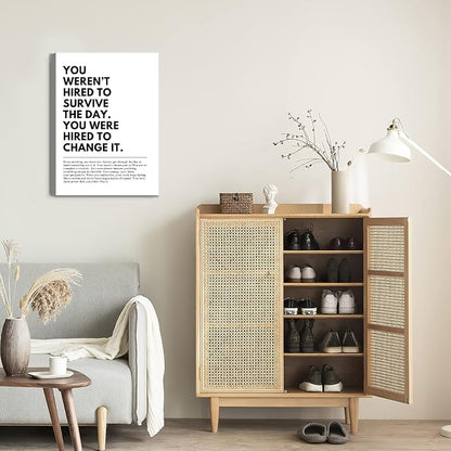 You Were Hired to Change It Motivational canvas Wall Art Empowering Quote wall - Image 3