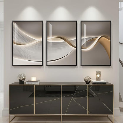 Large Framed Modern Luxury Abstract Wall Art - Image 4