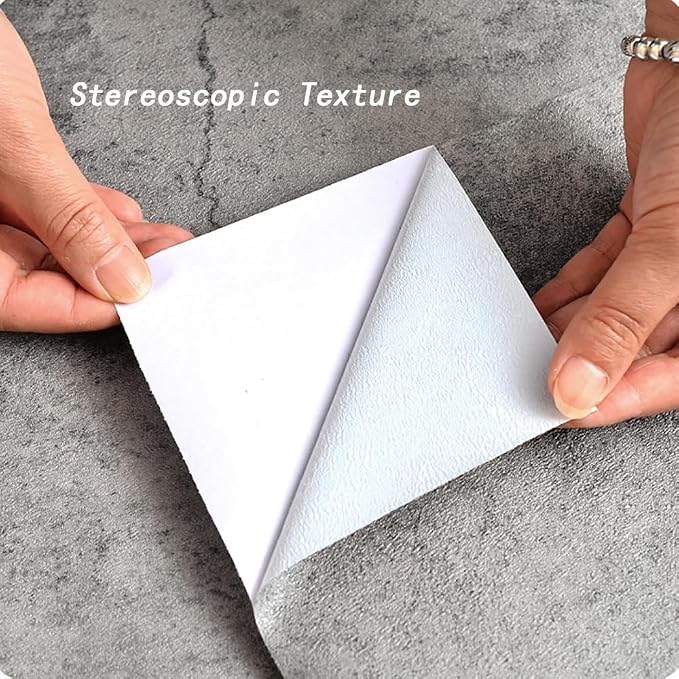 BAYYA Concrete Wallpaper Peel and Stick Grey Cement Contact Paper Industrial - Image 7