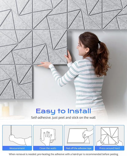 22 Pack Acoustic Panels, Sound Proof Foam Panels - Image 6