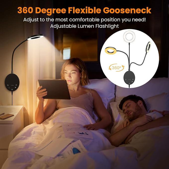 Wall Mounted Reading Light, Bedside Headboard Lights - Image 6