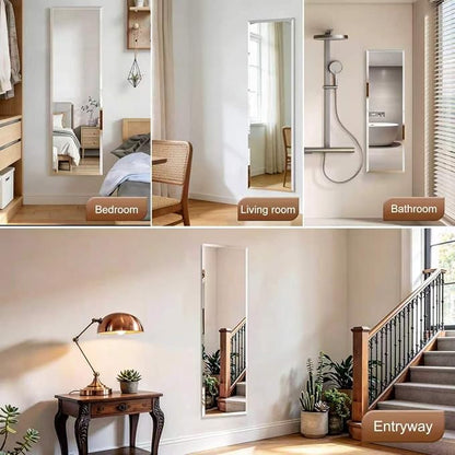 Frameless Mirror Full Length 56”x16”| Wall Mount Mirror Full Length Beveled - Image 6