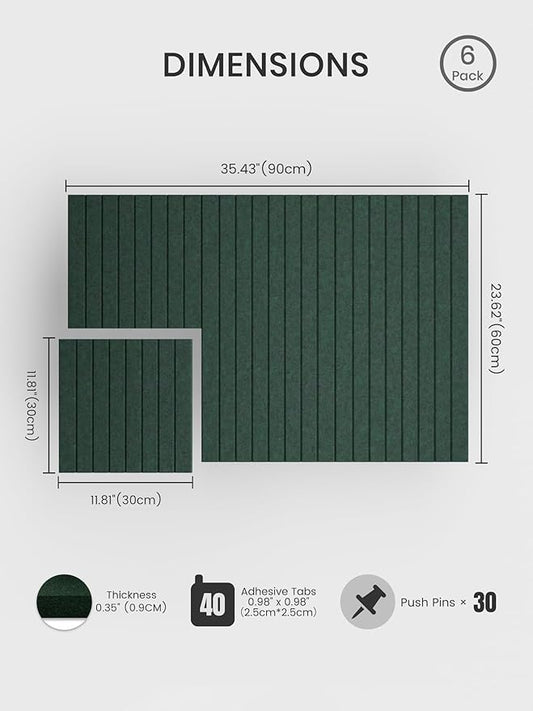 Bumusty Large Cork Board Alternative-36 x 24" Felt Bulletin Board Tiles - Image 2