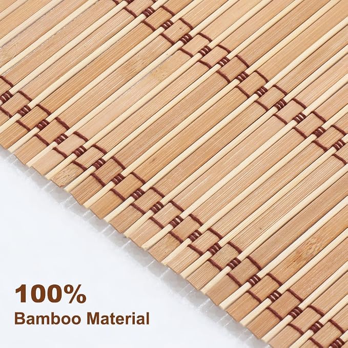 LUCKUP Cordless Bamboo Roman Shades, Roll Up Blinds - Image 4