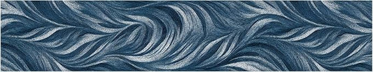 Blue Abstract Wallpaper Border 196x4 Inch Peel and Stick Wall Border Modern - Image 2