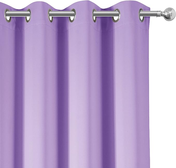 LEMOMO Blackout Curtains 66 x 95 inch/Lavender Curtains Set of 2 Panels/Thermal - Image 7