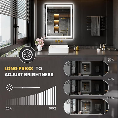 LOAAO 20X28 LED Bathroom Mirror - Image 4