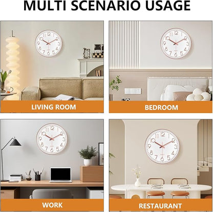 Silent Wall Clocks Battery Operated 8 Inch, Analog Wall Clock - Image 8