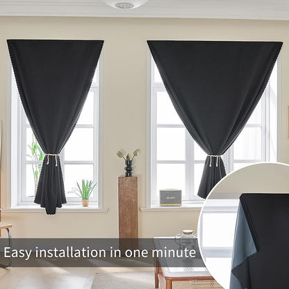 AJAZZ self Adhesive Portable 100% Blackout Curtains Simple and Easy to - Image 8