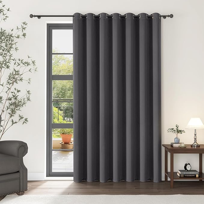 ChrisDowa Room Divider Curtain 84 Inches Long, Wide Blackout Sliding Door by ChrisDowa