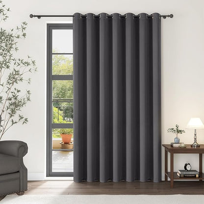 ChrisDowa Room Divider Curtain 120 Inches Long, Wide Blackout Sliding Door by ChrisDowa