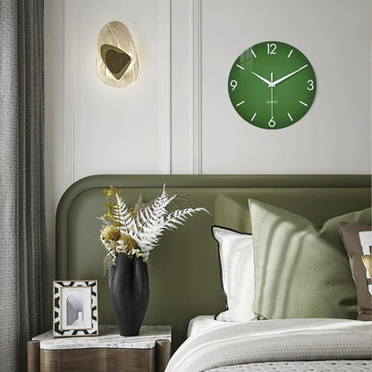 XFM Large Green Wall Clock 24 Inch Simple Wall Clock s Battery Operated Modern - Image 4