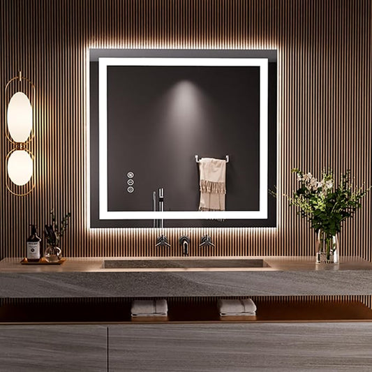 LOAAO 28"x30" LED Bathroom Mirror by LOAAO