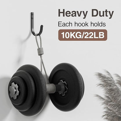 10-Pack Wall Hooks for Hanging Towel/Coat - 22LB Screw in Metal Hanger Wall - Image 3