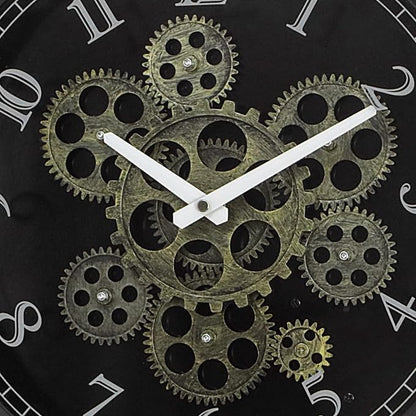 CLXEAST 15 Inch Real Moving Gear Wall Clock, Vintage Industrial Steampunk Metal - Image 8