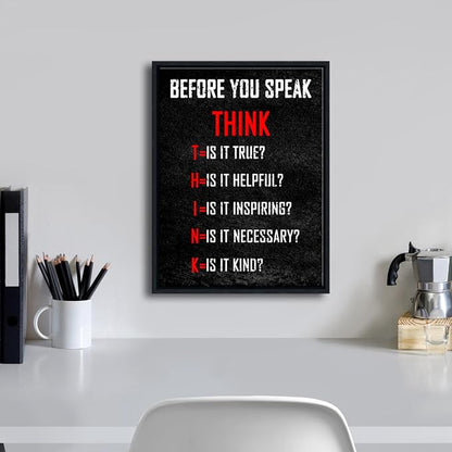 Pyradecor Black Framed Wall Art Inspirational Poster Canvas Prints Motivational - Image 2