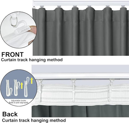 Room Divider Blackout Curtain Track Curtains Wall Dividers Panels Screen - Image 5