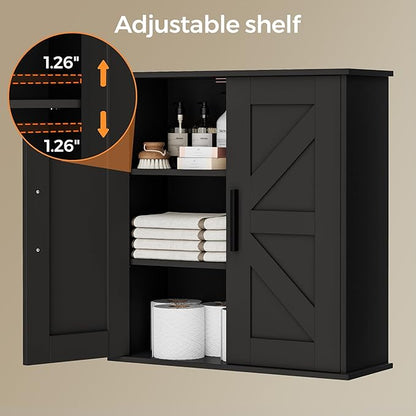 Homleke Bathroom Wall Cabinet, Over Toilet Storage Cabinet - Image 5