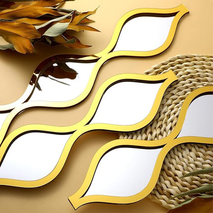 Yulejo 6 Pcs Acrylic Teardrop Mirror Decor - Image 3