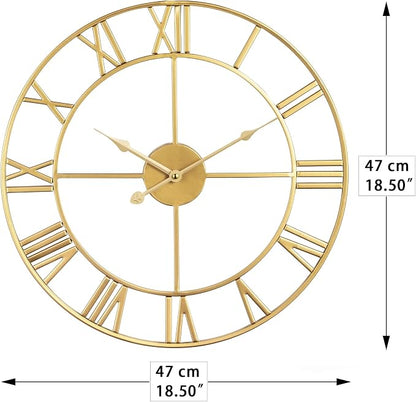 LEIKE Large Modern Wall Clocks, Silent Non Ticking, Battery Operated Roman - Image 9